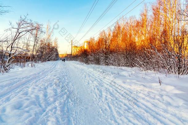 滑雪小路和人行道向指已提到的人<strong>郊外</strong>关于指已提到的人城市