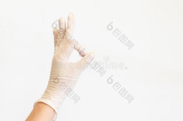 医生或护士人手展映手势