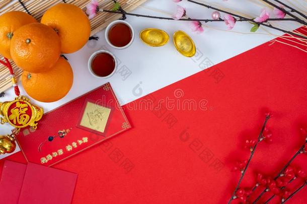 中国人新的<strong>年节</strong>日装饰幸福的中国人新的年accept接受