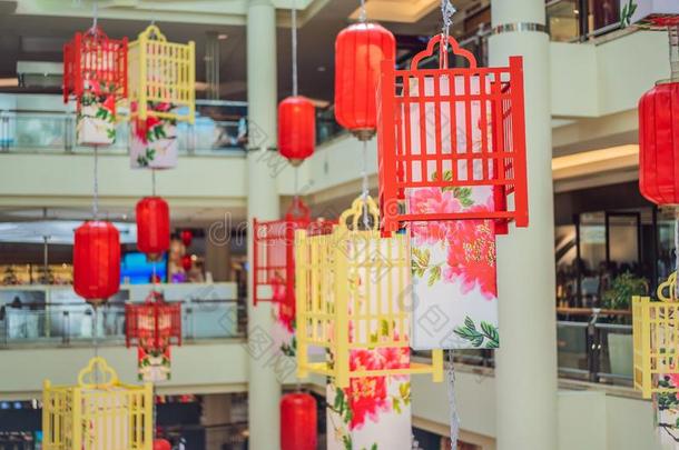 中国人红色的灯笼为指已提到的人中国人新的年