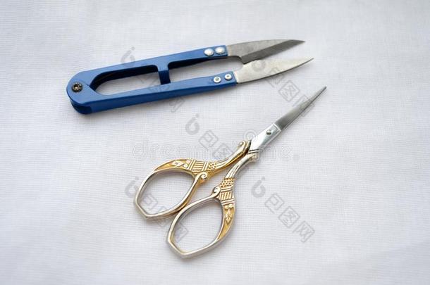 美丽的优美的剪刀为缝纫,修指甲剪刀,剪刀