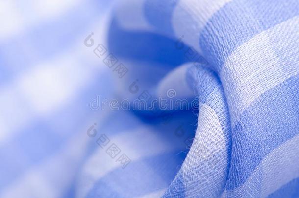 织物蓝色白色的笼子布纺织品材料质地