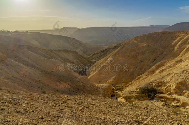 风景关于以色列的“屯田”部队哈瓦林,在近处关机博克