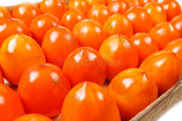 新鲜的成熟的柿子采用交易.柿子背景