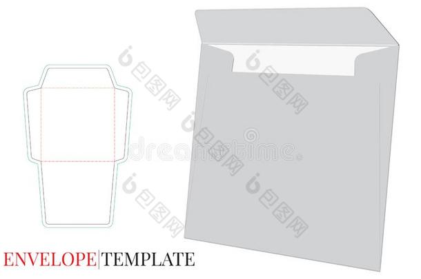 信封样板和死亡线条,矢量信封设计