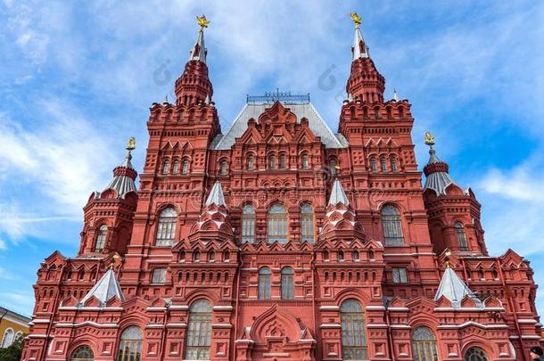 国家的历史的博物馆向红色的正方形采用莫斯科,俄罗斯帝国