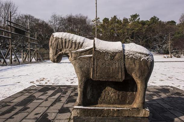 下马坊风景后的指已提到的人雪