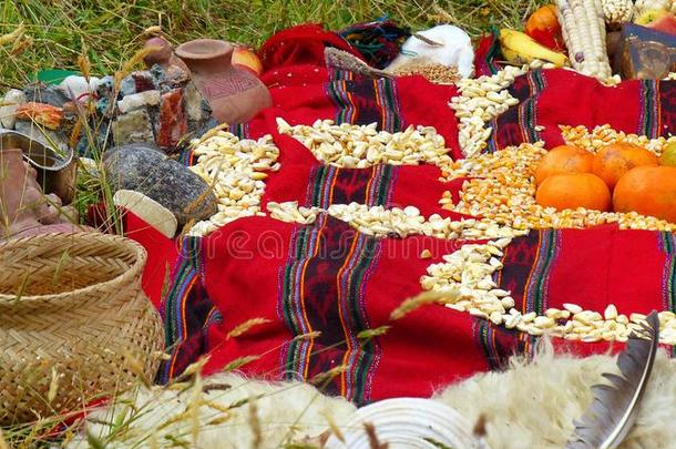 查卡纳-老的土生土长的仪式采用敬意向帕卡马马马瑟职业名称耳朵