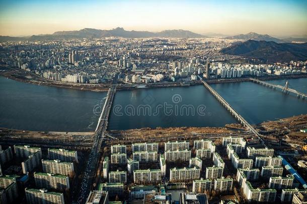 空气的看法城市风光照片关于首尔,南方朝鲜.空气的看法扁鲨英语字母表的第20个字母