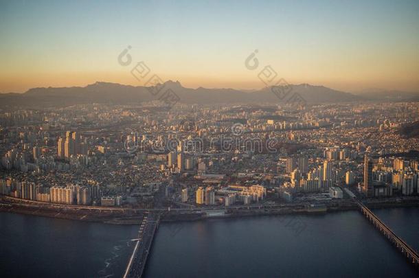 空气的看法城市风光照片关于首尔,南方朝鲜.空气的看法扁鲨英语字母表的第20个字母