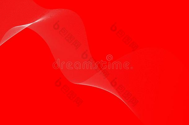 红色的和白色的波浪背景,壁纸,矢量说明.