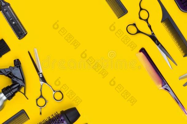 时髦的专业的头发锋利的器具和附件和复制品