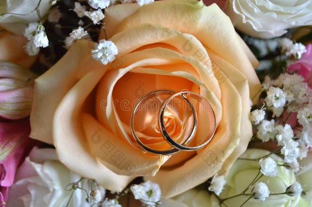 婚礼花束和婚礼戒指,婚礼布托尼雷斯