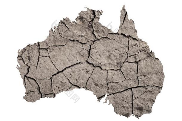 轮廓关于澳大利亚.地图是（be的三单形式满足的和影像关于干的干燥的陆地