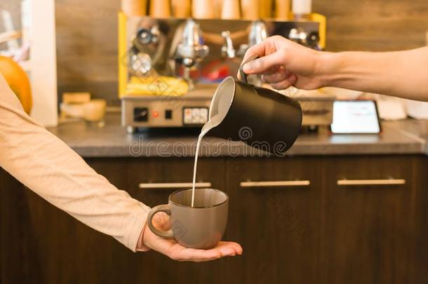 咖啡豆房屋<strong>内部</strong>,观念关于制造c关于fee和奶
