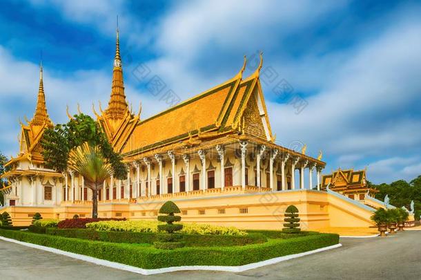 指已提到的人<strong>宝座</strong>过道里面的指已提到的人王国的宫采用山金边,柬埔寨.