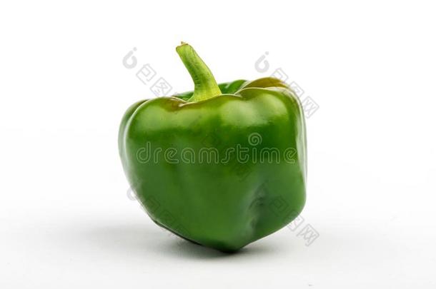保加利亚人绿色的胡椒特写镜头.保加利亚人胡椒.绿色的胡椒