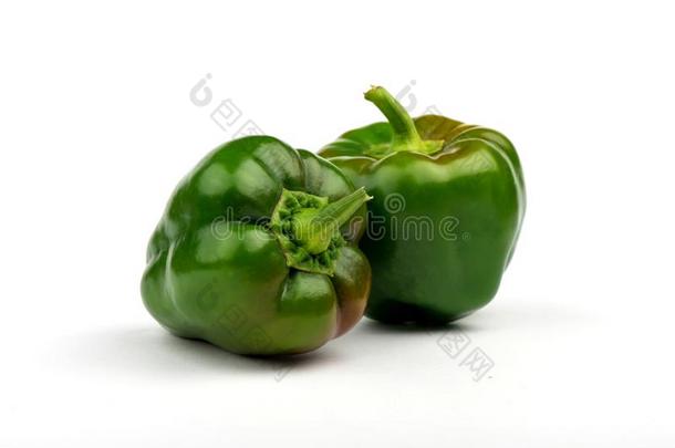 保加利亚人绿色的胡椒特写镜头.保加利亚人胡椒.绿色的胡椒