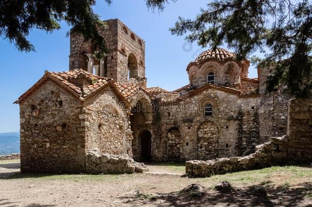 错综复杂的教堂关于阿吉亚S关于ia采用米斯特拉斯,希腊