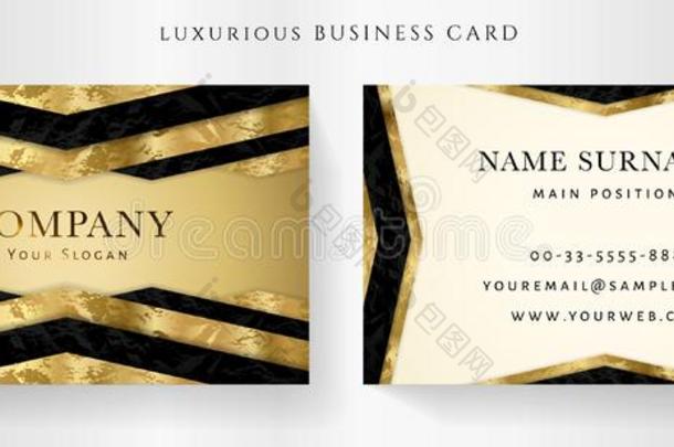 奢侈金色的商业卡片样板金veryimportantpeople非常重要的人赠品卡片.