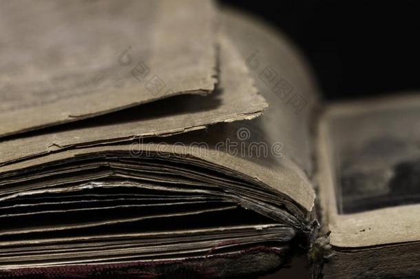 特写镜头关于一老的书.碎片关于一老的书页
