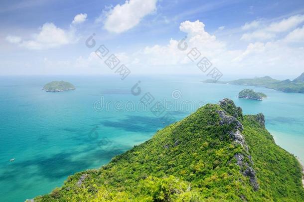空气的看法关于极小的无人居住的岛采用指已提到的人海湾关于泰国