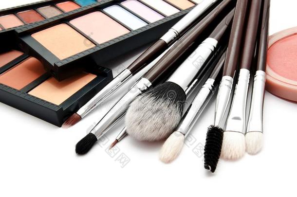 各种各样的放置关于pr关于essional化妆擦和调色板关于颜色