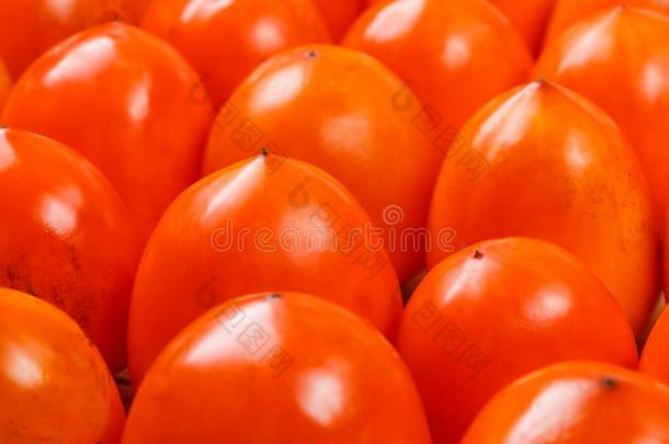 新鲜的成熟的柿子采用交易.柿子背景