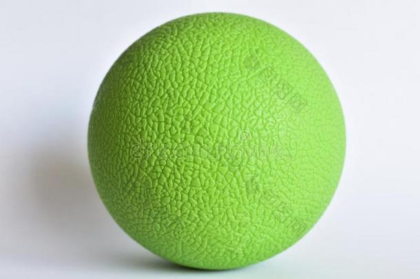 绿色的长曲棍球球特写镜头和粗糙的表面模式