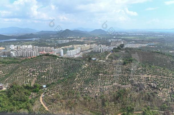 海南海南岛全景画空气的看法.中国海南海南岛,城市关于