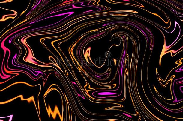 数字的液体计算机科幻小说波浪背景.大理石艺术的文本