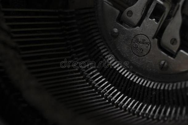 机制关于打字机打字机,黑的背景