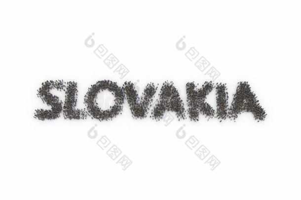人人群形成斯洛伐克