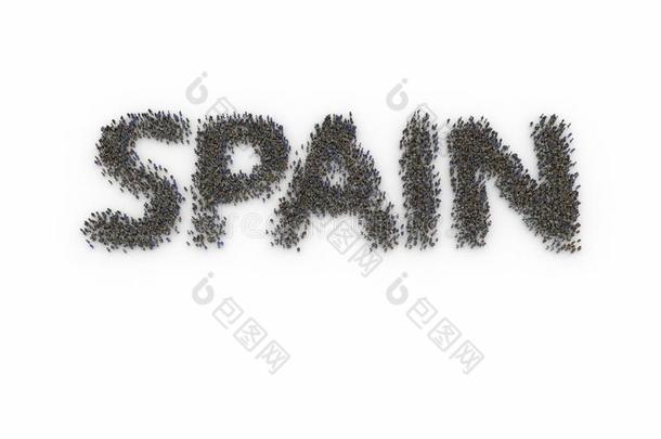 人人群形成西班牙