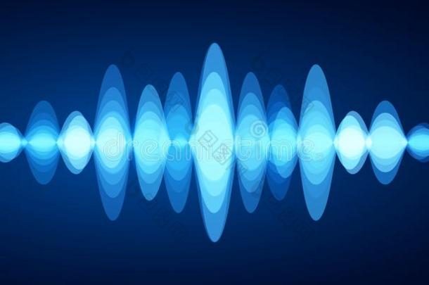 抽象的声音波浪.蓝色嗓音声音s波浪form光谱,音乐
