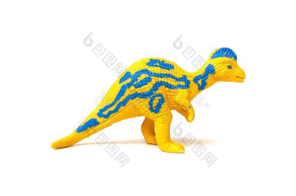 黄色的和蓝色恐龙玩具.