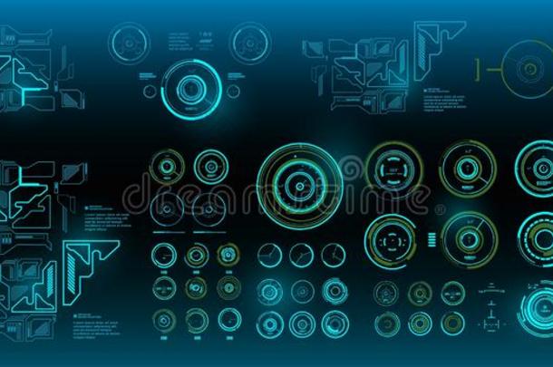 仪表板展览实质上的现实<strong>科技</strong>屏<strong>幕</strong>.皮未来派