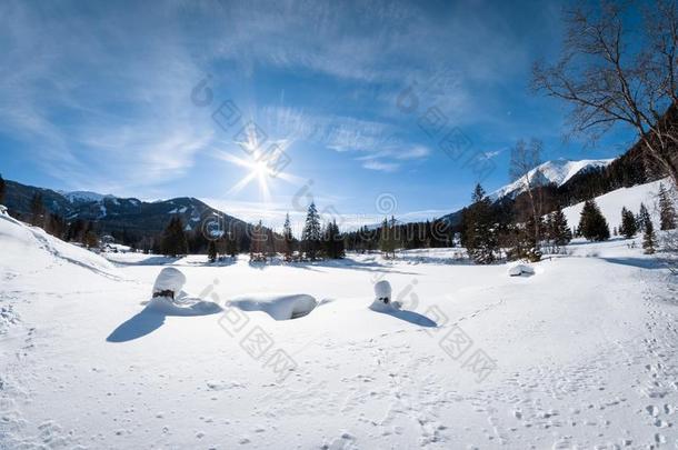 雪大量的冷冻的湖采用假日-求助较高的向w采用ter