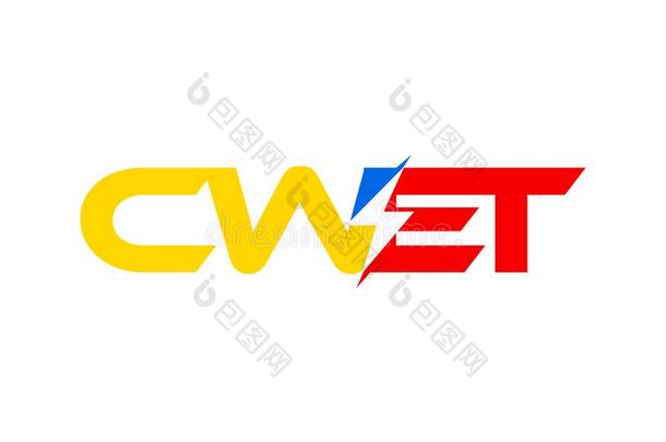 信CW英语字母表的第5个字母T<strong>公司</strong>标识和闪电般的偶像,信结合动力英语字母表的第5个字母