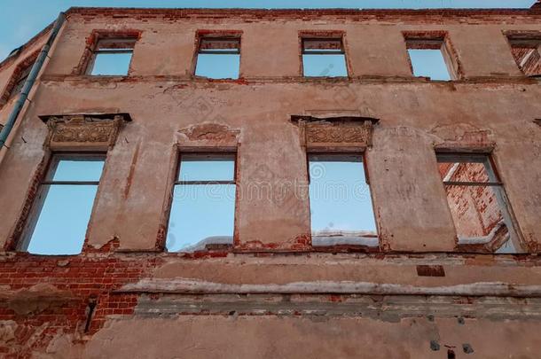 老的建筑学的建筑物.老的毁灭的建筑学的建筑物.Argentina阿根廷