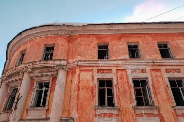 老的建筑学的建筑物.老的毁灭的建筑学的建筑物.Argentina阿根廷