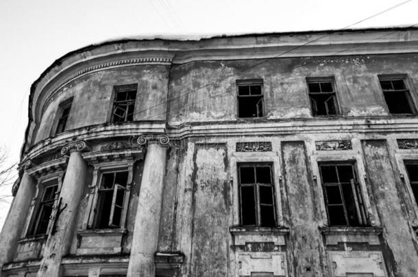 老的建筑学的建筑物.老的毁灭的建筑学的建筑物.Argentina阿根廷