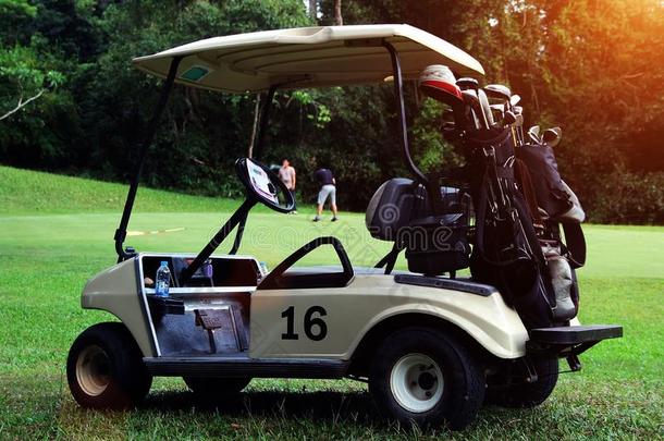 高尔夫球车采用美丽的高尔夫球课程采用指已提到的人even采用g高尔夫球课程和