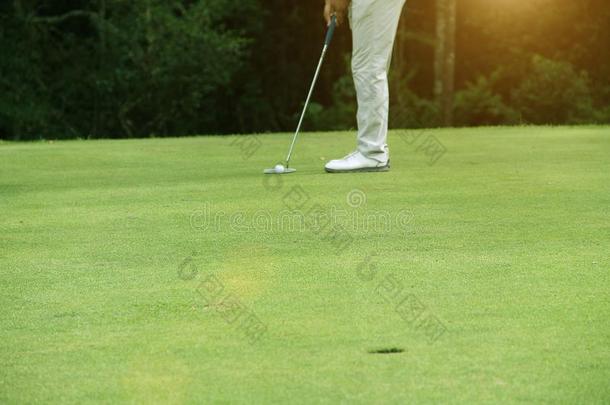 高尔夫球手是放置高尔夫球采用指已提到的人even采用g高尔夫球课程高尔夫球背投