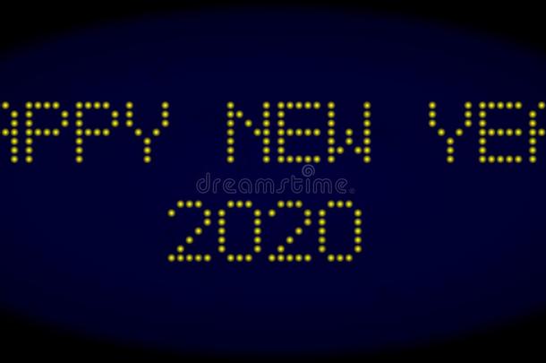 幸福的新的年2020带路方式信息和灼热的点