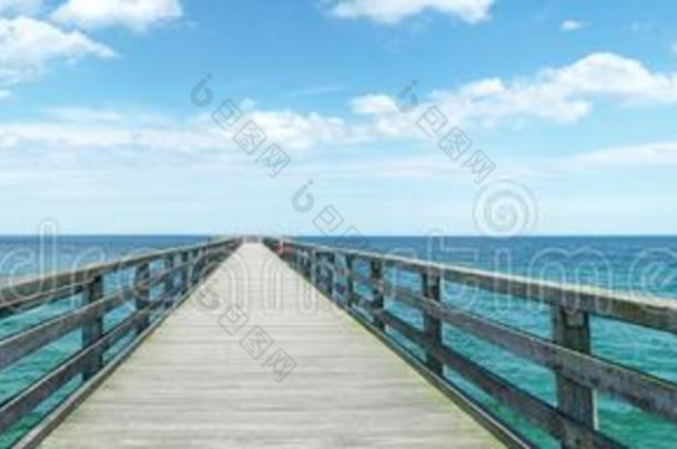波罗的海的海-人行桥全景画