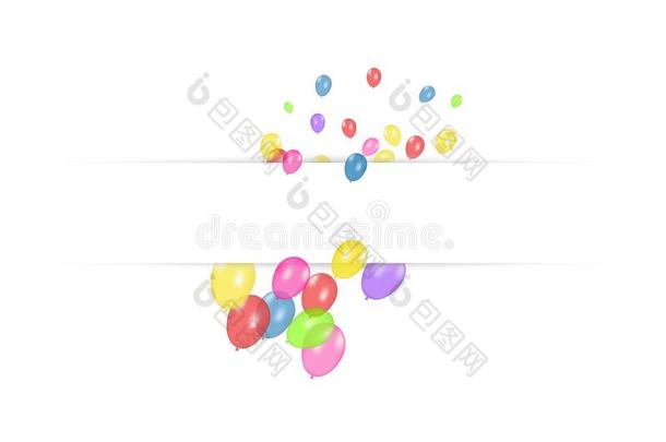 颜色作品关于矢量现实的气球隔离的向白色的