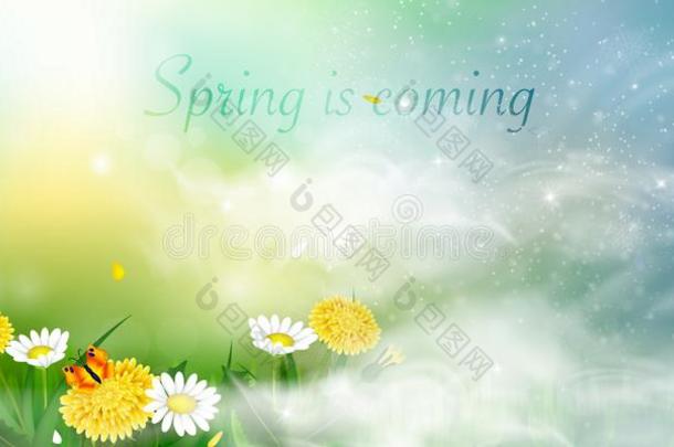 春<strong>季</strong>是（be的三单形式即将到来的.春<strong>季</strong>草和<strong>草地</strong>花