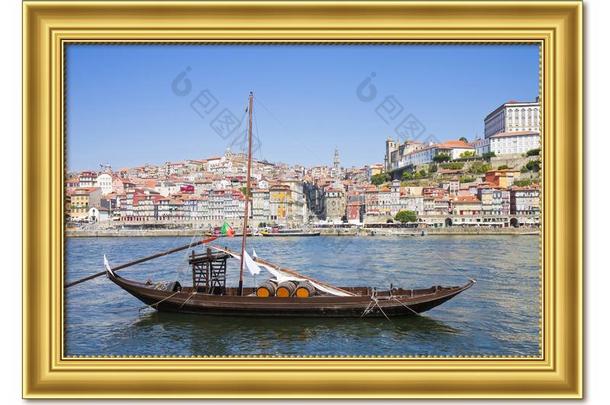 典型的葡萄牙人木制的小船,采用葡萄牙人叫