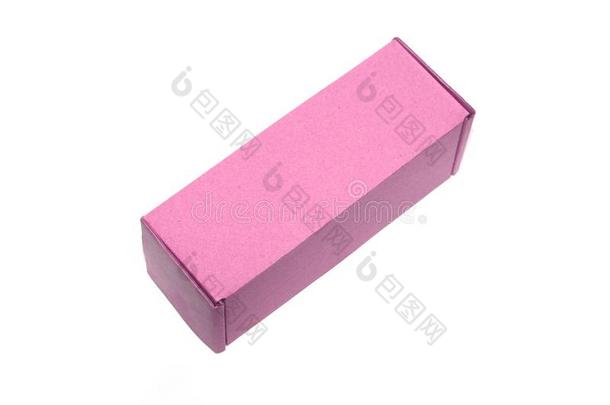 水平的卡纸板盒粉红色的.卡纸板盒关于num.一tnum.一
